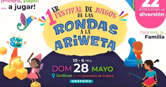 Ofrecerá Festival de Juegos “De las rondas a la ariweta” más de 40 actividades gratuitas